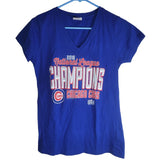 Genuine Merchandise Chicago Cubs Champion Shirt Short Sleeve Ladies Large 2016