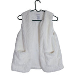 Falls Creek Cream Fluffy Vest Soft Pockets Youth XL
