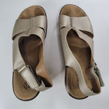 Clarks Metalic Wedge Sandals Adjustable Strap US 8 EU 39 UK 5.5