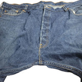 Mens 46x34 Levis 501 Straight Fit Denim Blue Jeans Button Fly