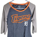 Genuine Merchandise Detroit Tigers Tshirt Blue Orange Baseball MLB Womens Medium