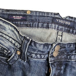Vigoss Jeans Show Blue Chelea Slim Bootcut Double Button Womens 9 10