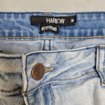 Harlow Boyfriend Jeans Light Wash Distressed Womens 30