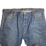 Mens 46x34 Levis 501 Straight Fit Denim Blue Jeans Button Fly