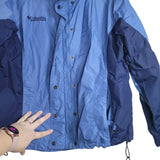 Columbia Sportwear Jacket Lightweight Coat Zipper Snap Blue Womens L