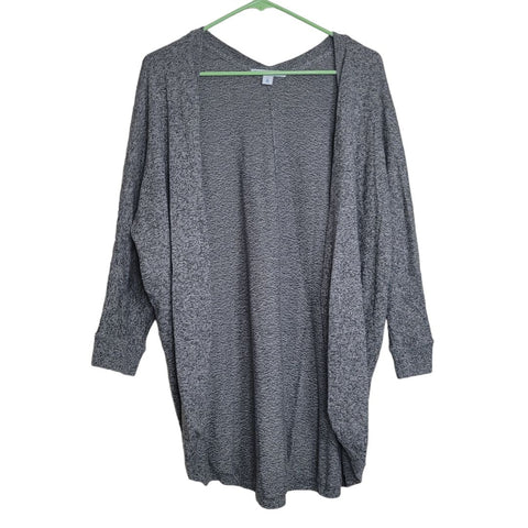 Port Authority Cardigan Rounded Open Front Heathered Gray Womens Medium