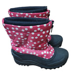 Itasca Youth Girls Size 5 Pink Polkadot Winter Boots Removable Liner