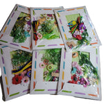 Set of 6 Faux Flower Craft Kits Art Vase Paper Pipe Cleaner