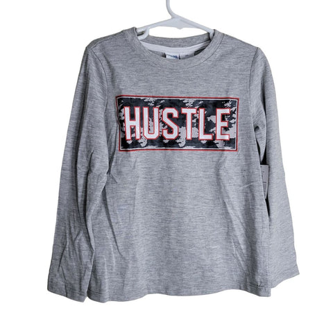 Hustle Shirt Boys Size 4 Gray