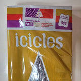 Woolworth Icicle Tinsel Strands New Vintage Stock 18 Inches Long Silver Christmas Holiday Decorating