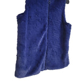 Self Esteem Fluffy Vest Blue Zip Soft Girls XL 14 16