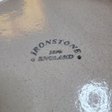 Ironstone England Pitcher Basin Bowl Set Brown Floral