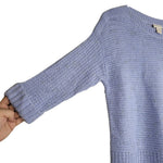 Chico's Plus Size 2 Womens Sweater Light Blue with Silver Sparkles
