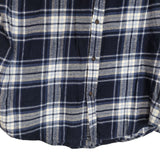 Croft and Barrow Blue Plaid Button Down Womens Large Comfy